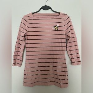 A New Day Bee Shirt | Boat neckline | 3/4 sleeves | sequin bee